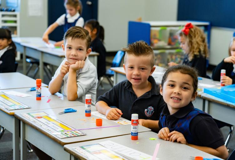 Pacific Academy students in class