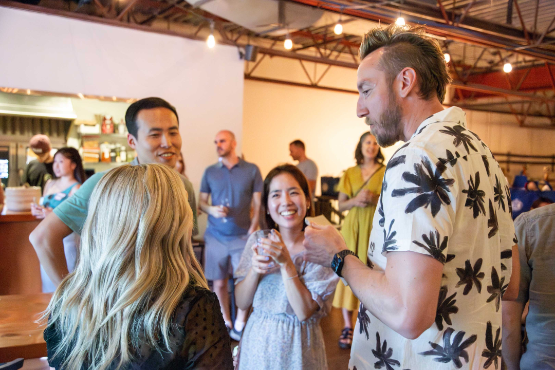 Alums connecting as they celebrate their Class of 2004 Pacific Academy 20-Year Reunion