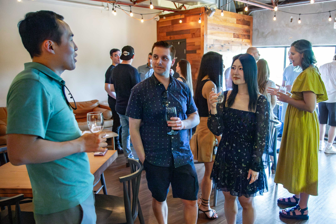 Alums connecting as they celebrate their Class of 2004 Pacific Academy 20-Year Reunion