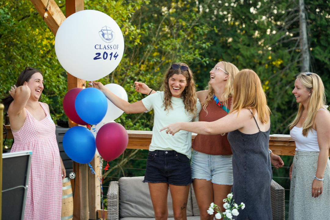 Alums connecting as they celebrate their Class of 2014 Pacific Academy 10-Year Reunion