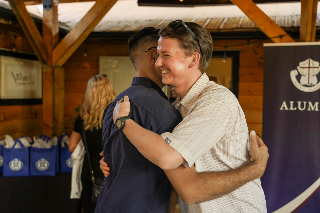 Alums connecting as they celebrate their Class of 2014 Pacific Academy 10-Year Reunion